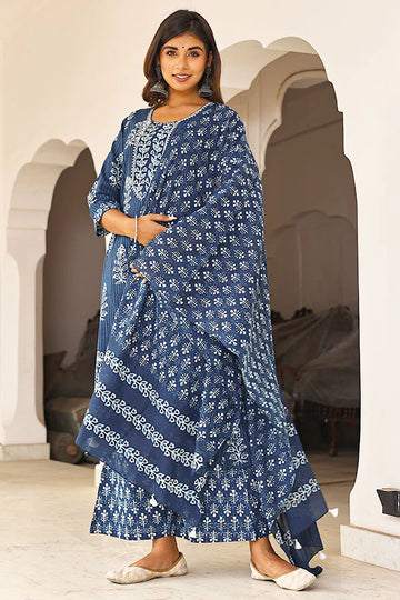 Indigo Organic Mulmul Dupatta