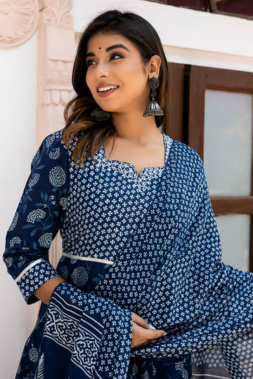 Indigo Organic Mulmul Dupatta