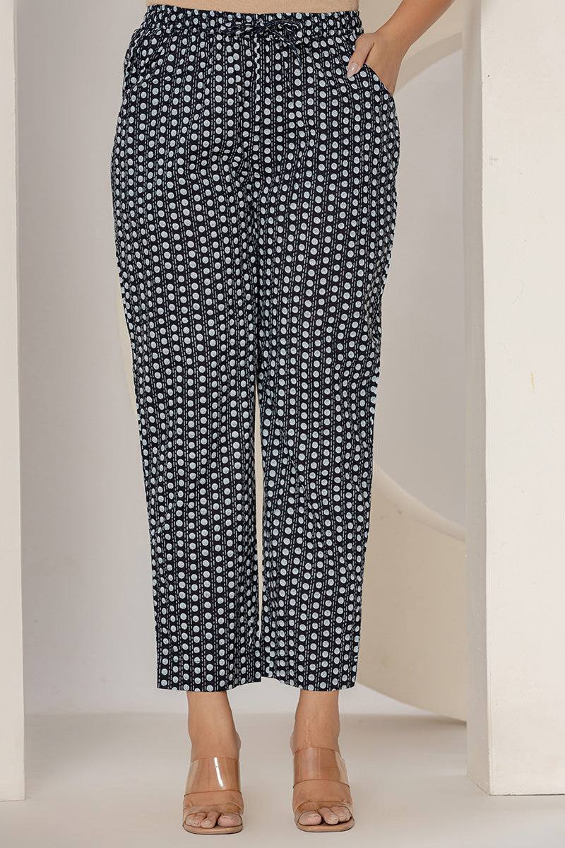 Pastel Blue Organic Cotton Narrow Pants main image 1