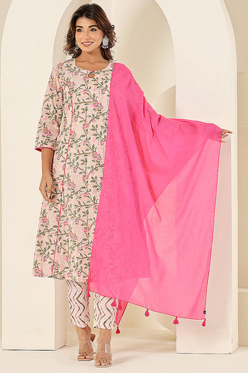 Fuchsia Pink Mulmul Dupatta
