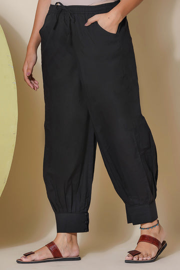 Black Organic Cotton Afghani Pants