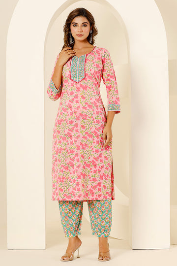 Green Cotton Balloon Pants