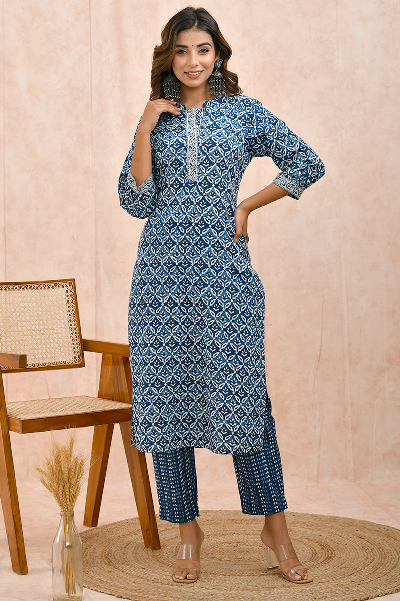 Indigo Cotton Kurti