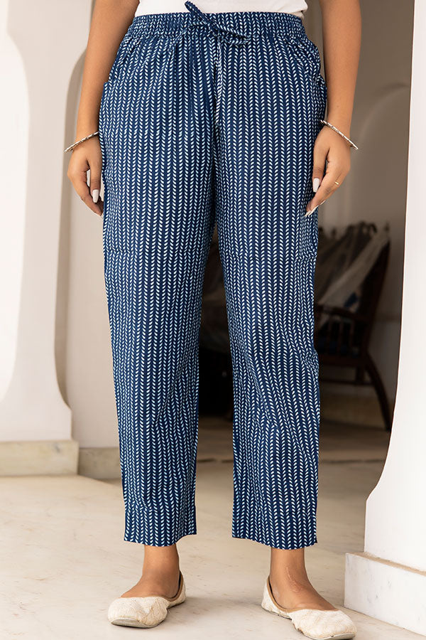 Salmon Pink Handloom Cotton Narrow Pants