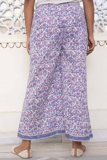 Pink Purple Organic Cotton Palazzo Pants