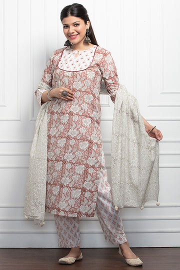 White Plum Organic Mulmul Dupatta