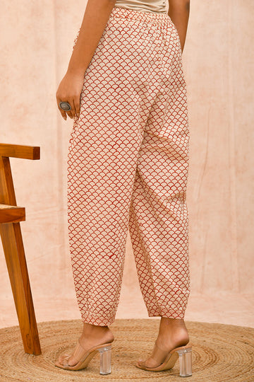 Bagru Printed Organic Cotton Balloon Pants