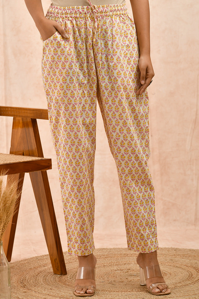 Trendy Printed Pencil Pants for Women Online- Go Colors