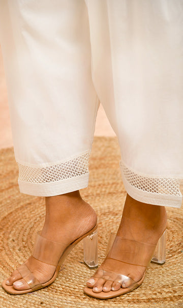 Off White Organic Cotton Salwar