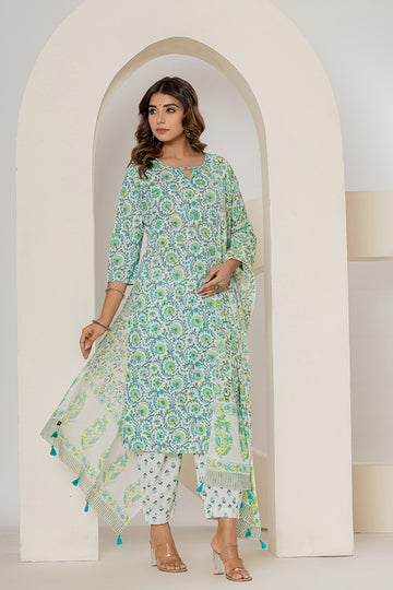 Off-White Printed Mulmul Dupatta