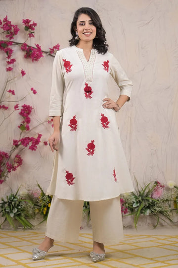 Off-White Pink Linen Co-ord Set