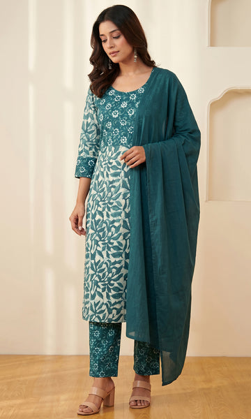 Sea Green Mulmul Dupatta