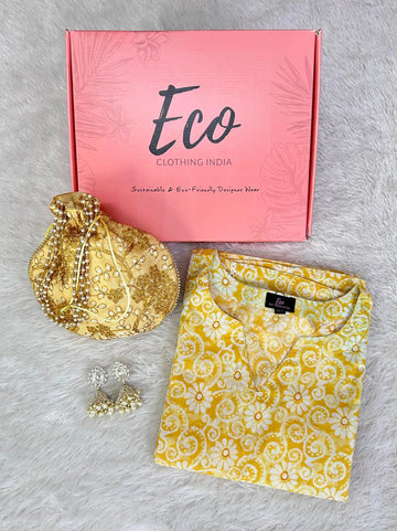 Gift Box with Jhumka & Potli Bag