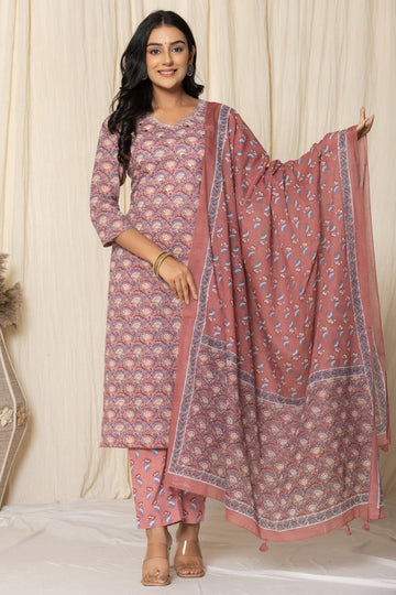 Rose Taupe Mulmul Dupatta