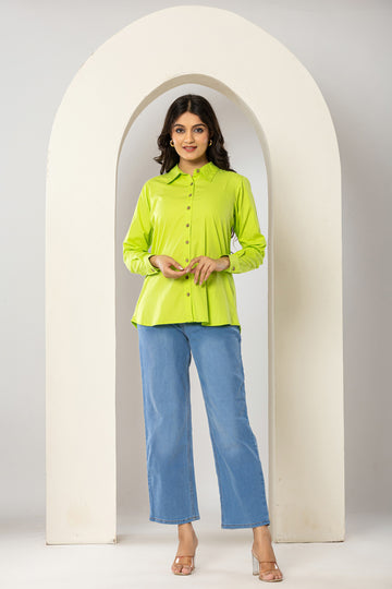 Neon Green Cotton Shirt