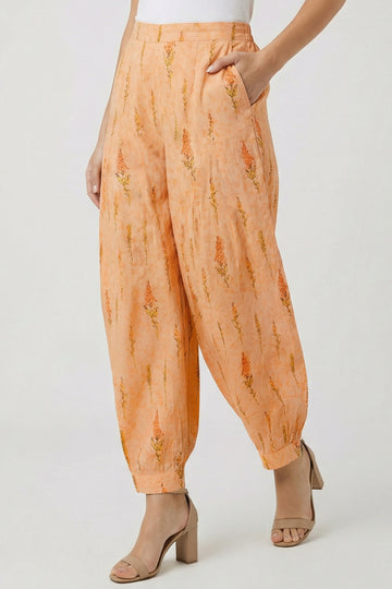 Peach Cotton Balloon Pants