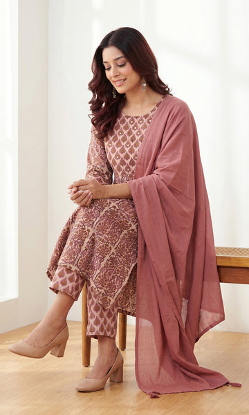 Pink Mulmul Dupatta