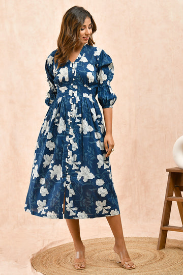 Indigo Organic Cotton Dress